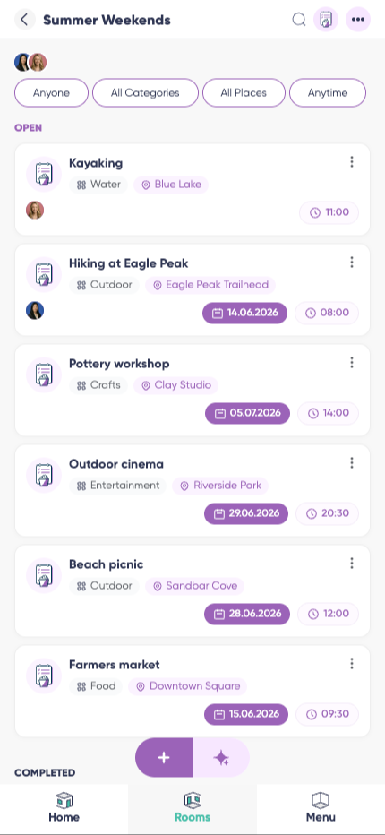 Activity Planner Preview