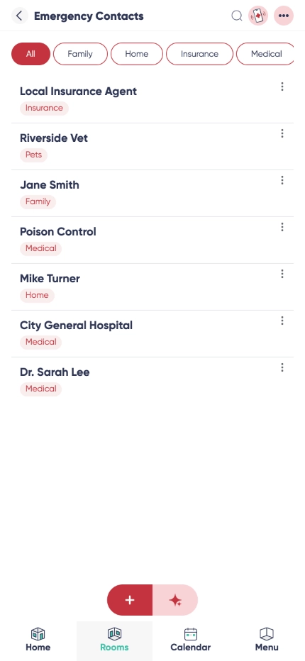 Emergency Contacts Preview