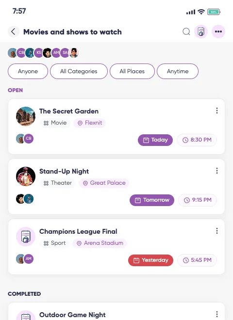 Activity Planner Preview