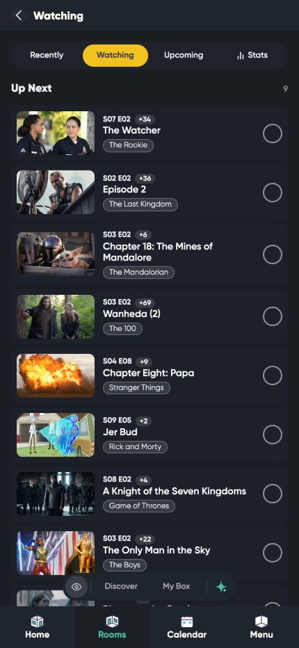 Screen Box episode progress screenshot