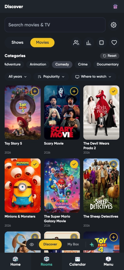 Screen Box watchlist